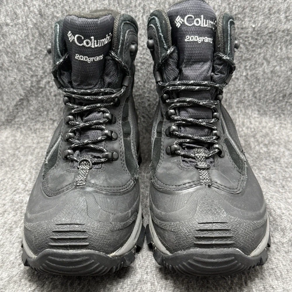 Columbia Bugaboot Omni Tech Winter Boots Mens 8.5 Black Waterproof 200g